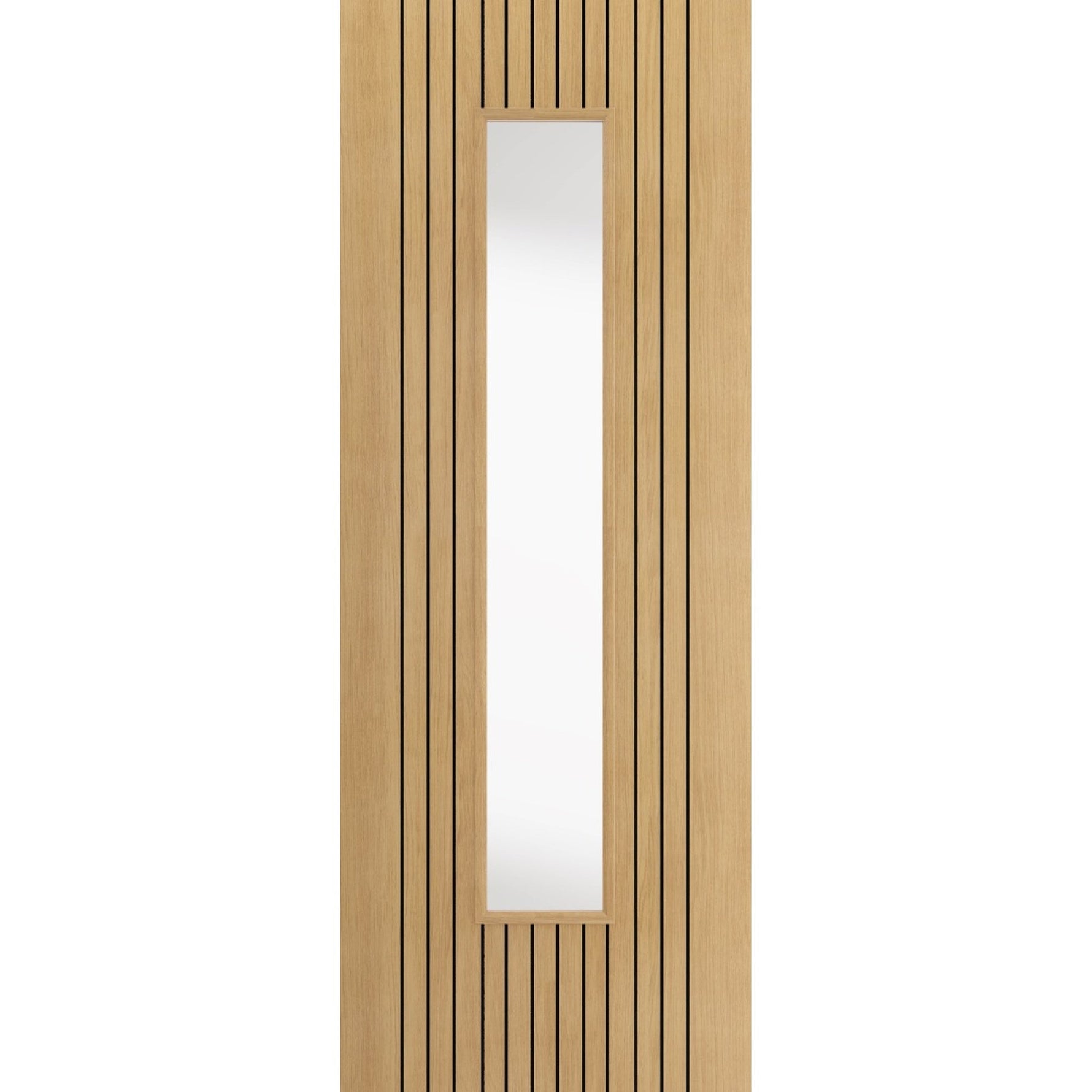 Aria Oak Clear Glazed Laminated Internal Door - Main Product Image