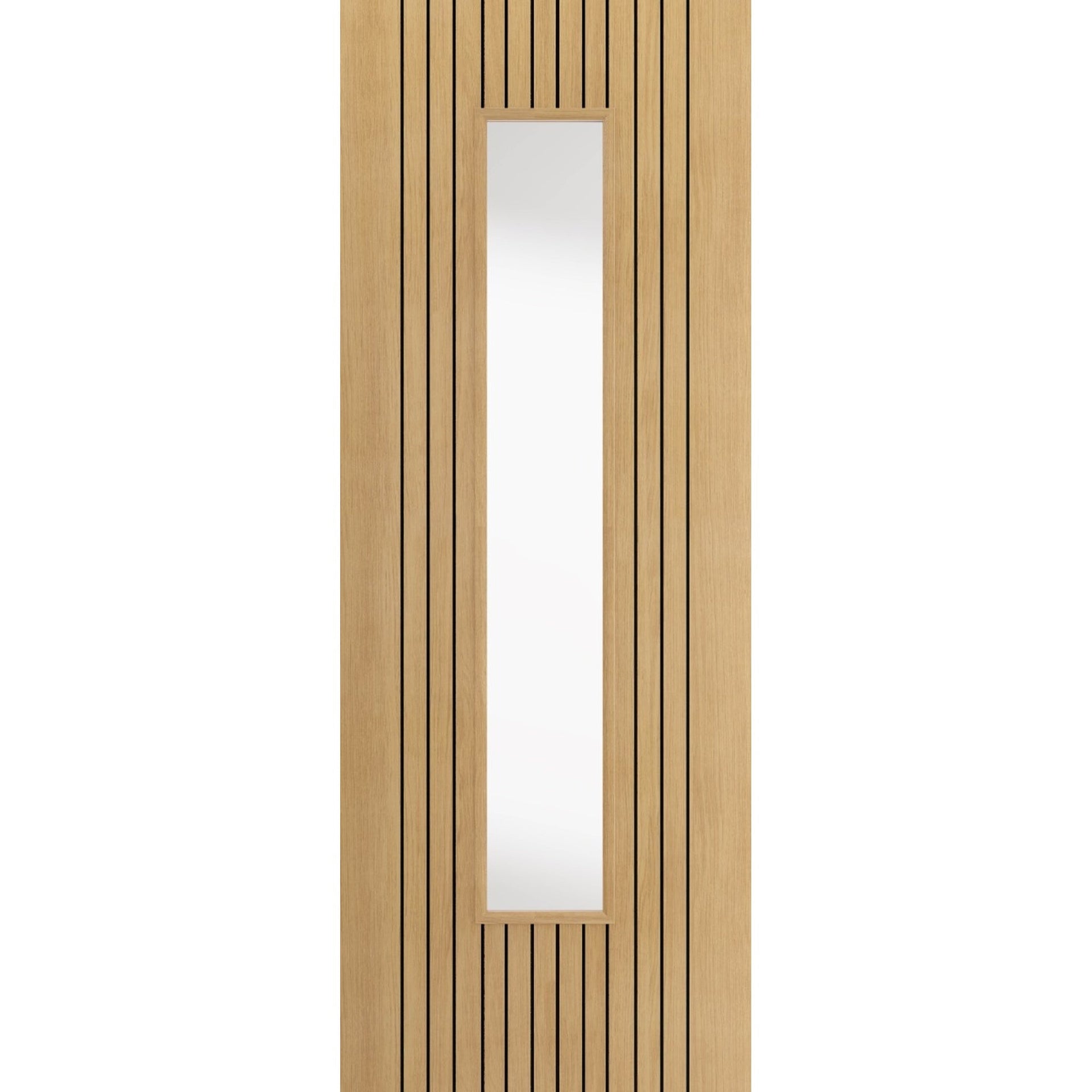 Aria Oak Clear Glazed Laminated Internal Door - Main Product Image