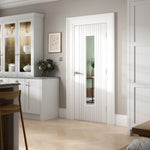 Aria White Primed Clear Glazed Internal Door - Lifestyle Image 1