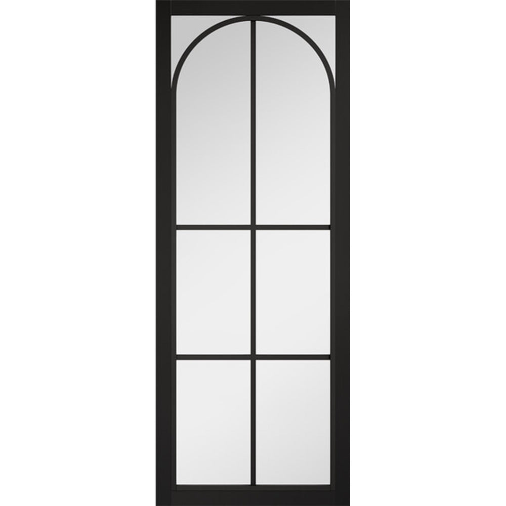 Product Astoria black prefinished clear glazed door