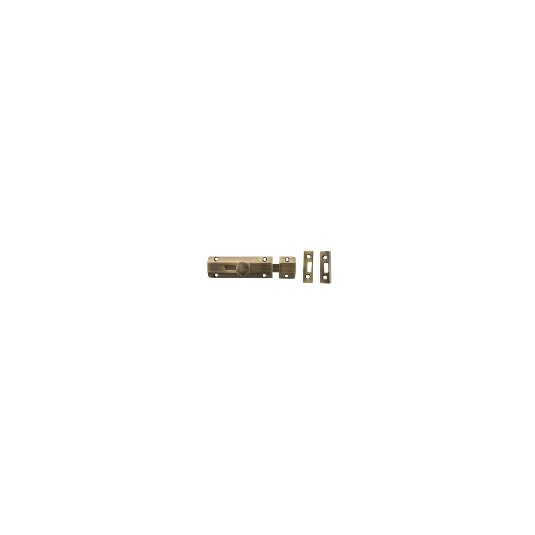 Atlantic Solid Brass Surface Door Bolt 4" - Main Product Image