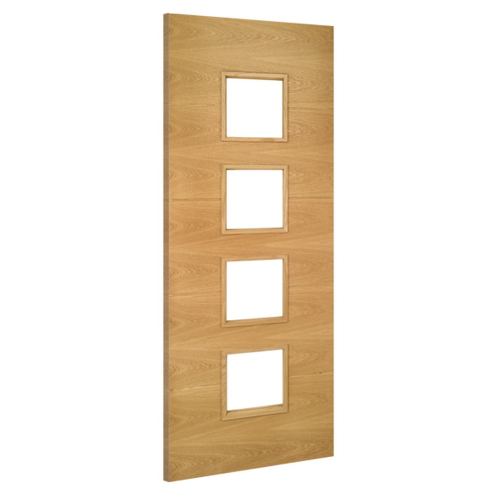 Augusta Prefinished Glazed Oak Fire Door