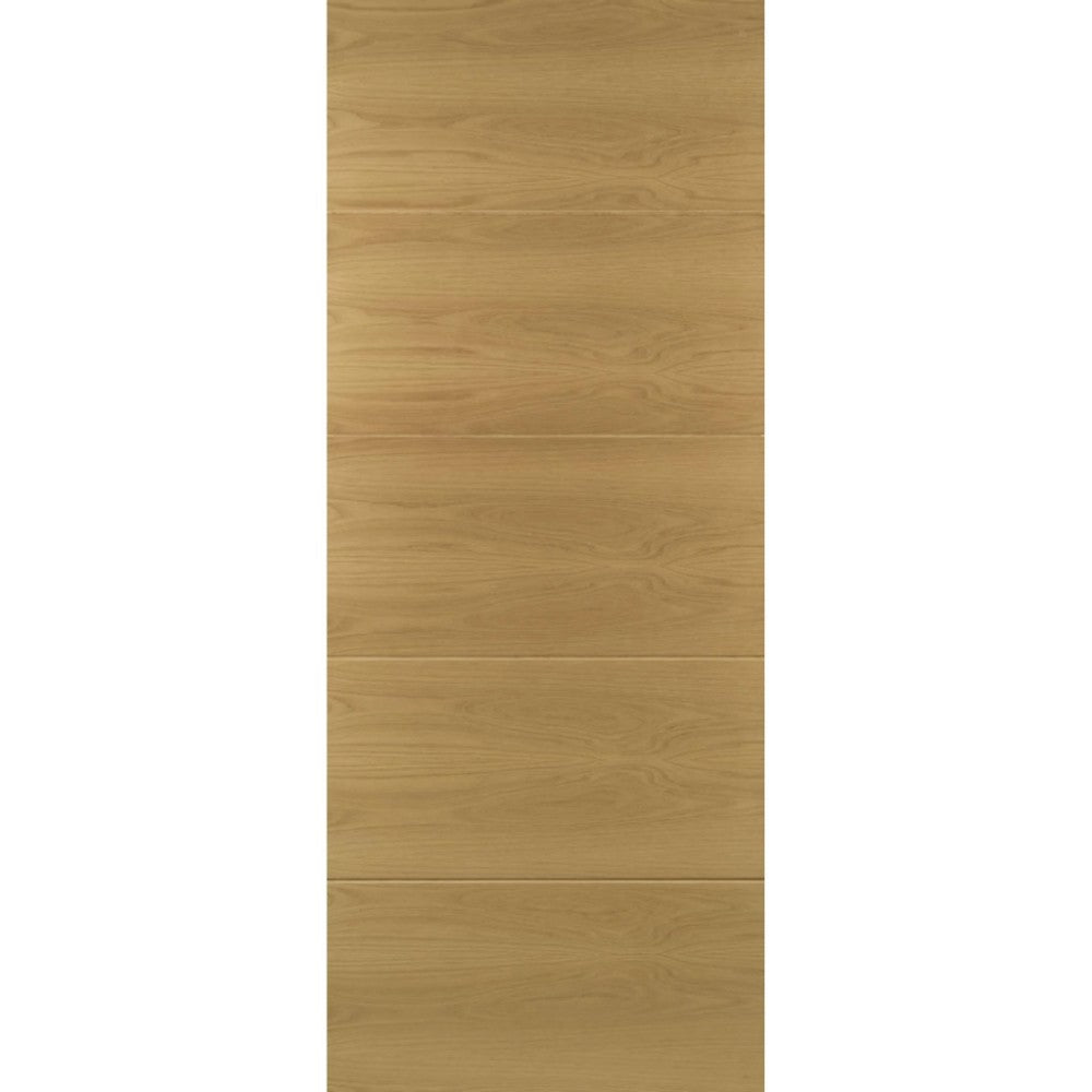 Product Augusta prefinished oak fire door with horizontal groove design