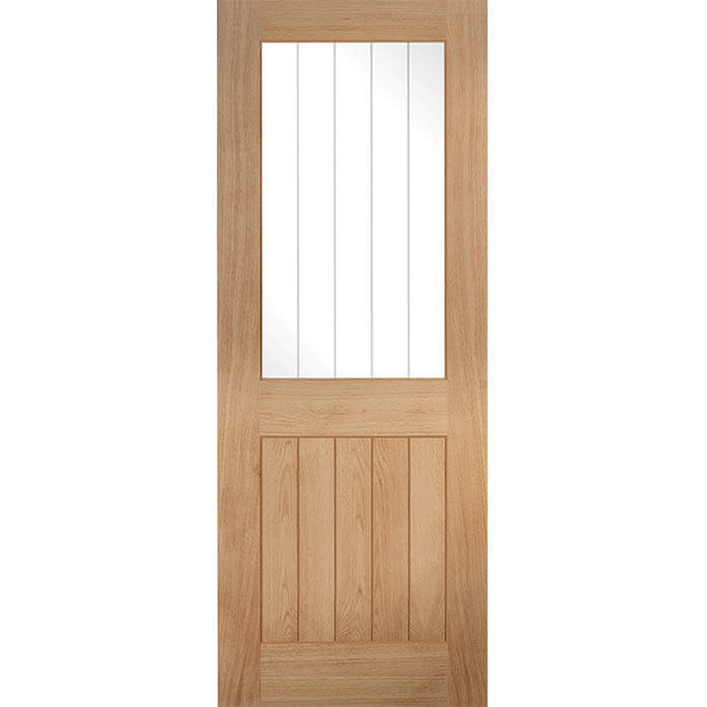 Product Belize unfinished oak one-light glazed internal door