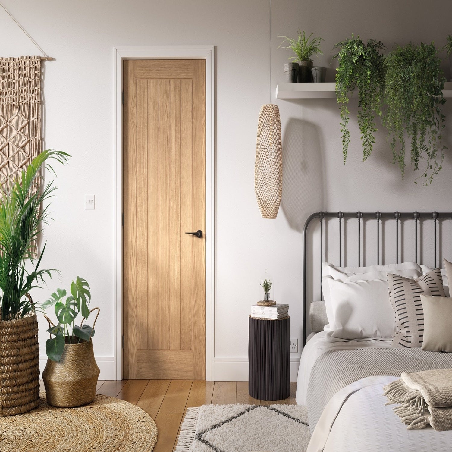 Belize Unfinished Oak Internal Door - Lifestyle Image 1