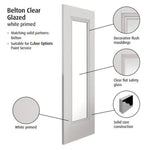 Belton White Primed Clear Glazed Internal Door - Lifestyle Image 1