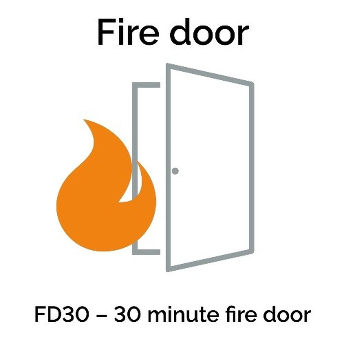 Belton White Primed FD30 Fire Door - Lifestyle Image 6