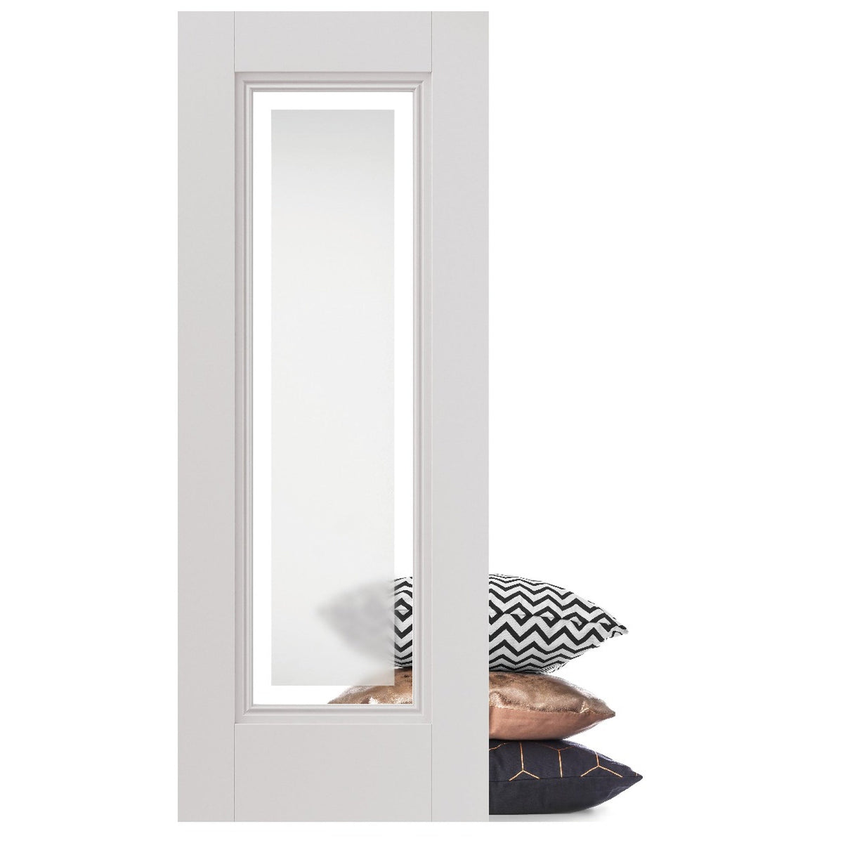 Belton White Primed Obscured Glazed Internal Door - Lifestyle Image 1