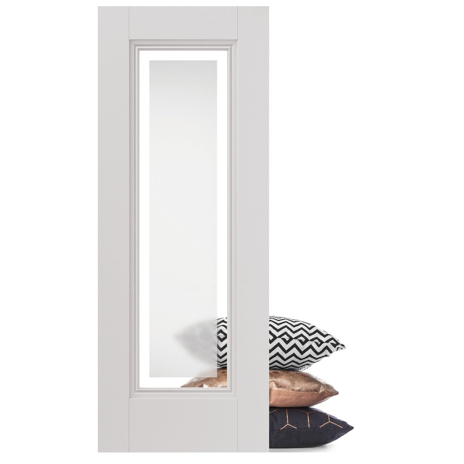Belton White Primed Obscured Glazed Internal Door - Lifestyle Image 1