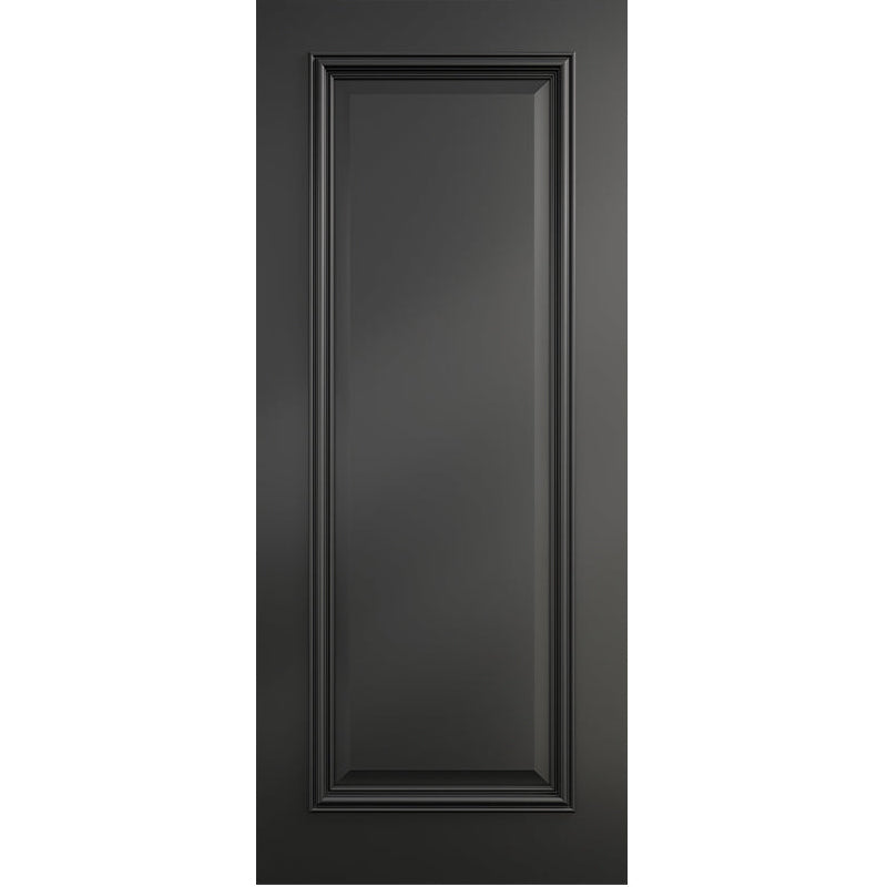 Product black Blenheim solid door with raised central panel