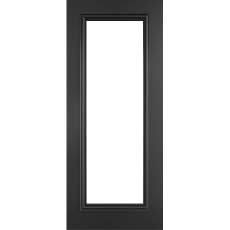 Blenheim Black Prefinished Bevelled Glazed Door
