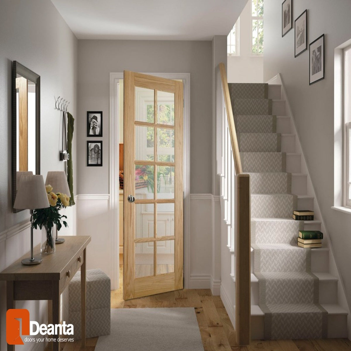 Bristol 10 Light Glazed Panel Doors - Lifestyle Image 3