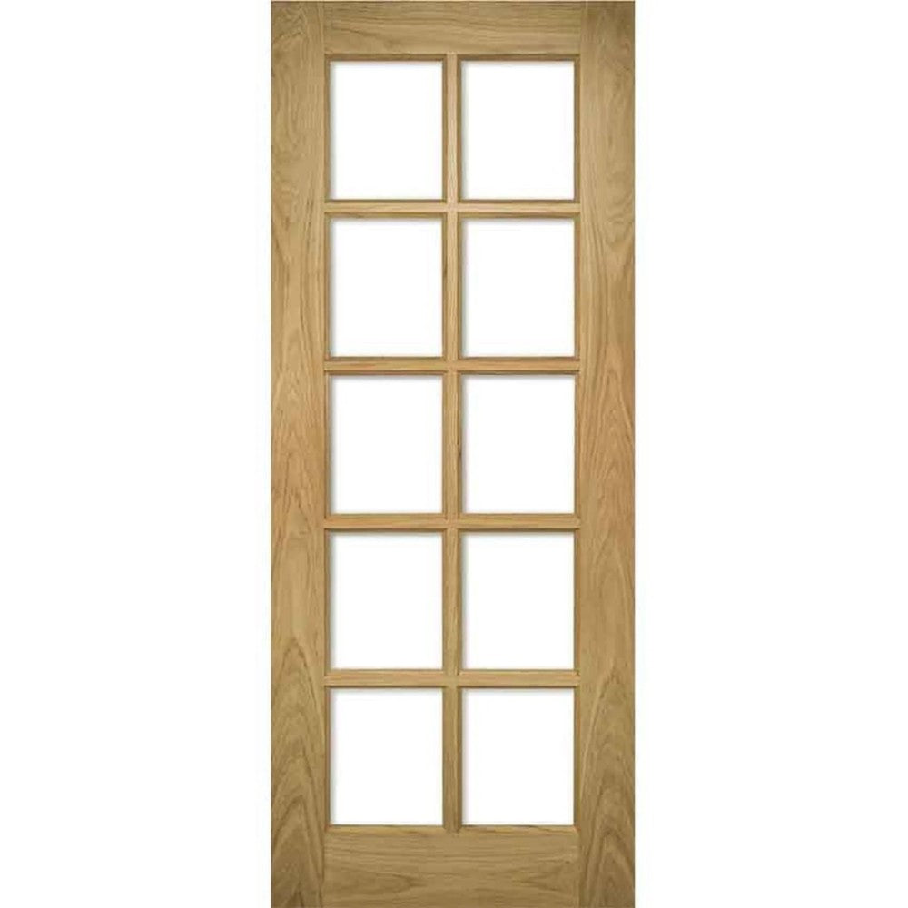 Product Bristol 10 light glazed panel doors on white background