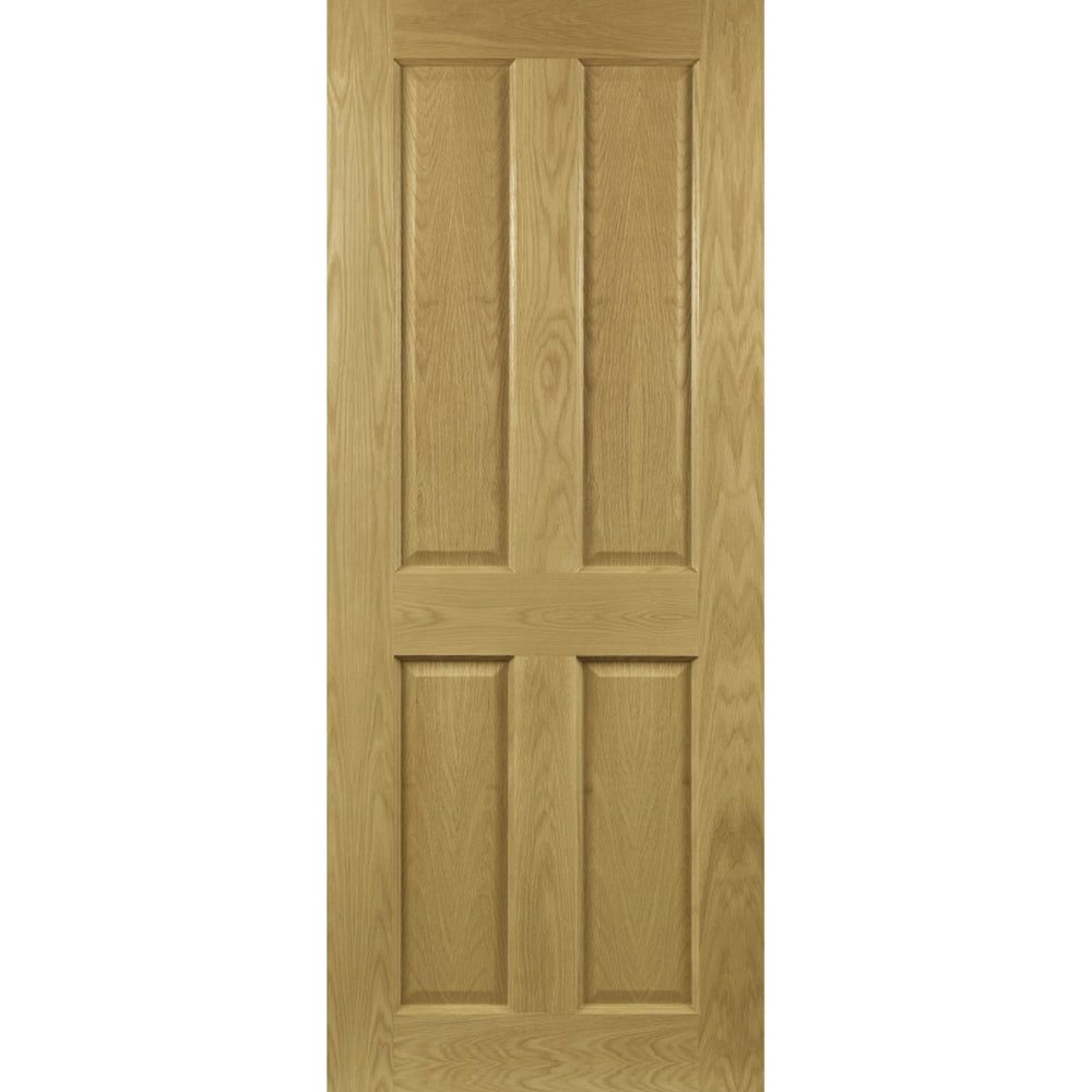 Product Bury Victorian four panel oak fire door on white background