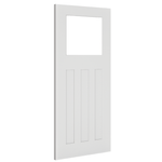 Cambridge white primed glazed angled door