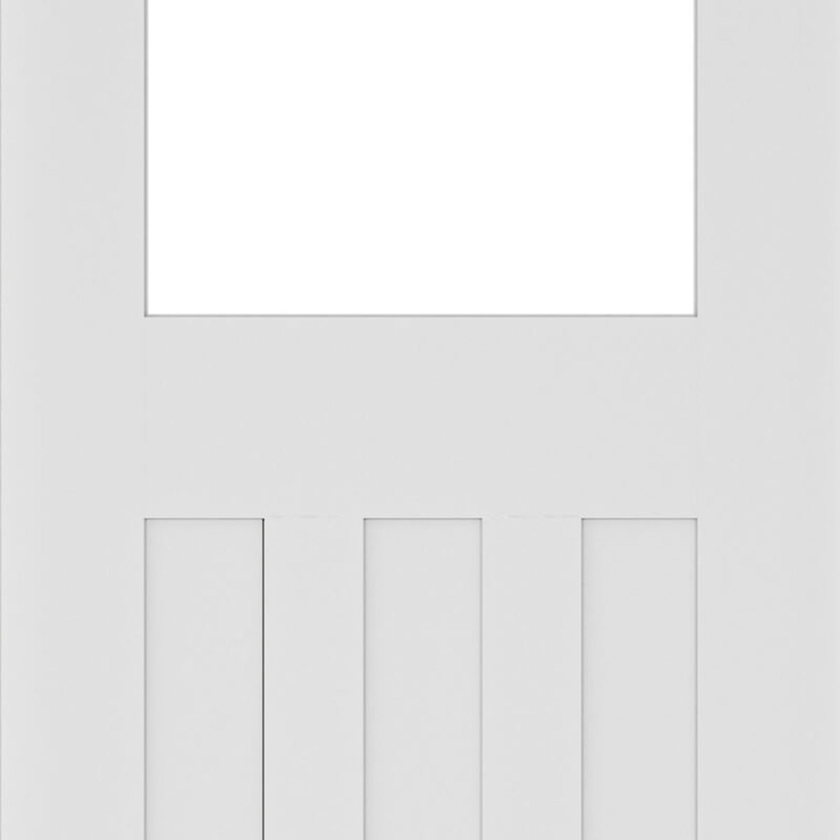 Cambridge White Primed 1 Light Glazed Door - Lifestyle Image 1