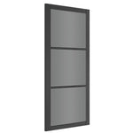 Product black Camden tinted glazed internal door shown angled