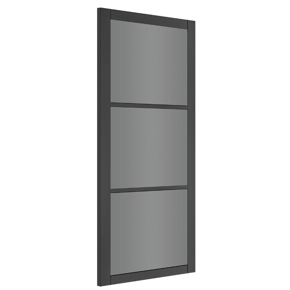 Camden Black Prefinished Tinted Glazed Internal Door