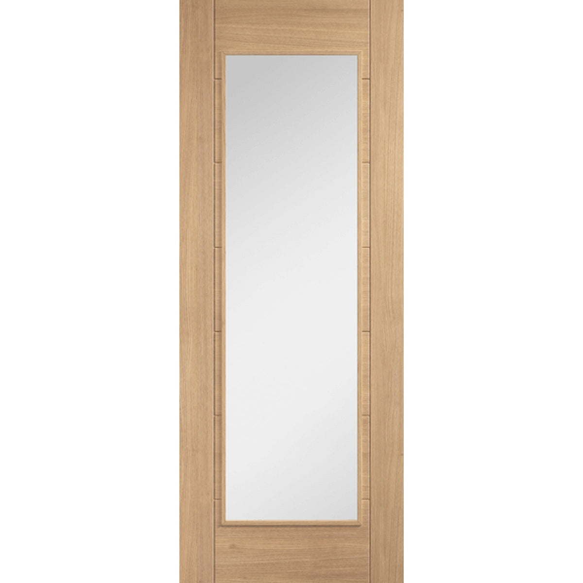 Carini 1L Clear Glazed Oak Door - Main Product Image