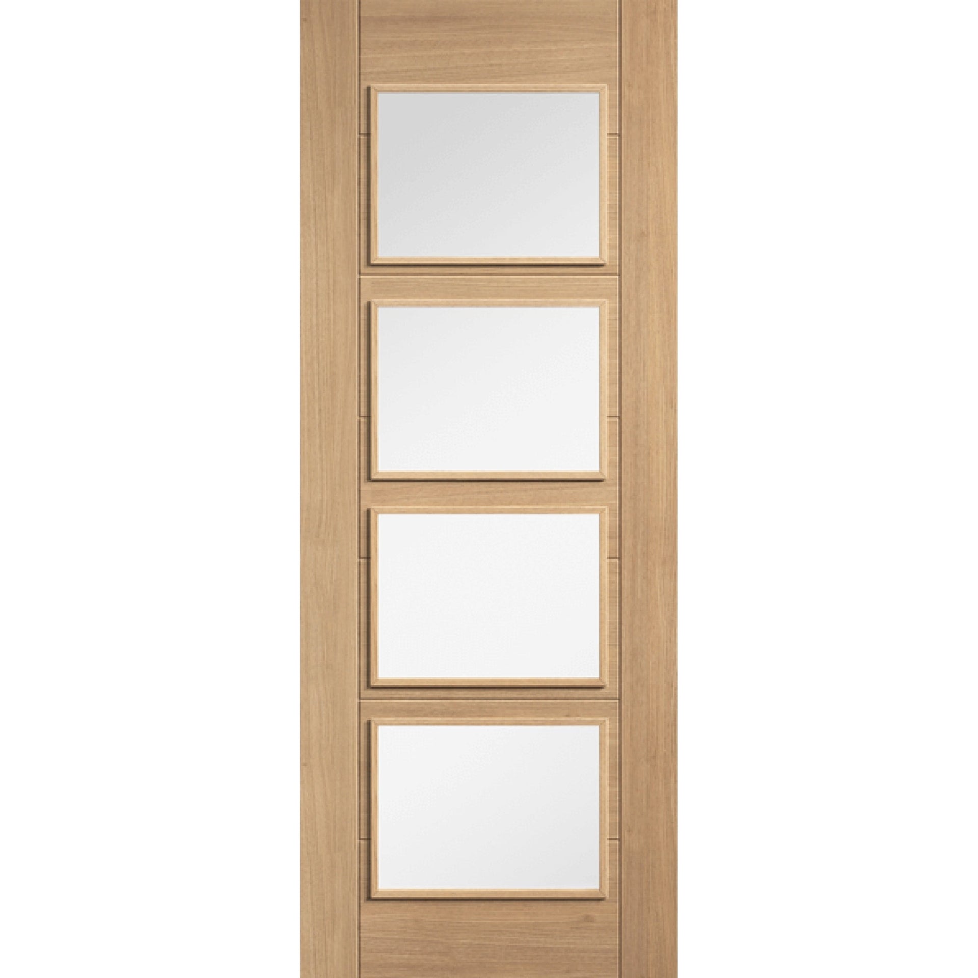 Carini Prefinished 4L Clear Glazed Oak Door - Main Product Image