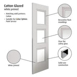 Catton White Primed Clear Glazed Internal Door - Lifestyle Image 1