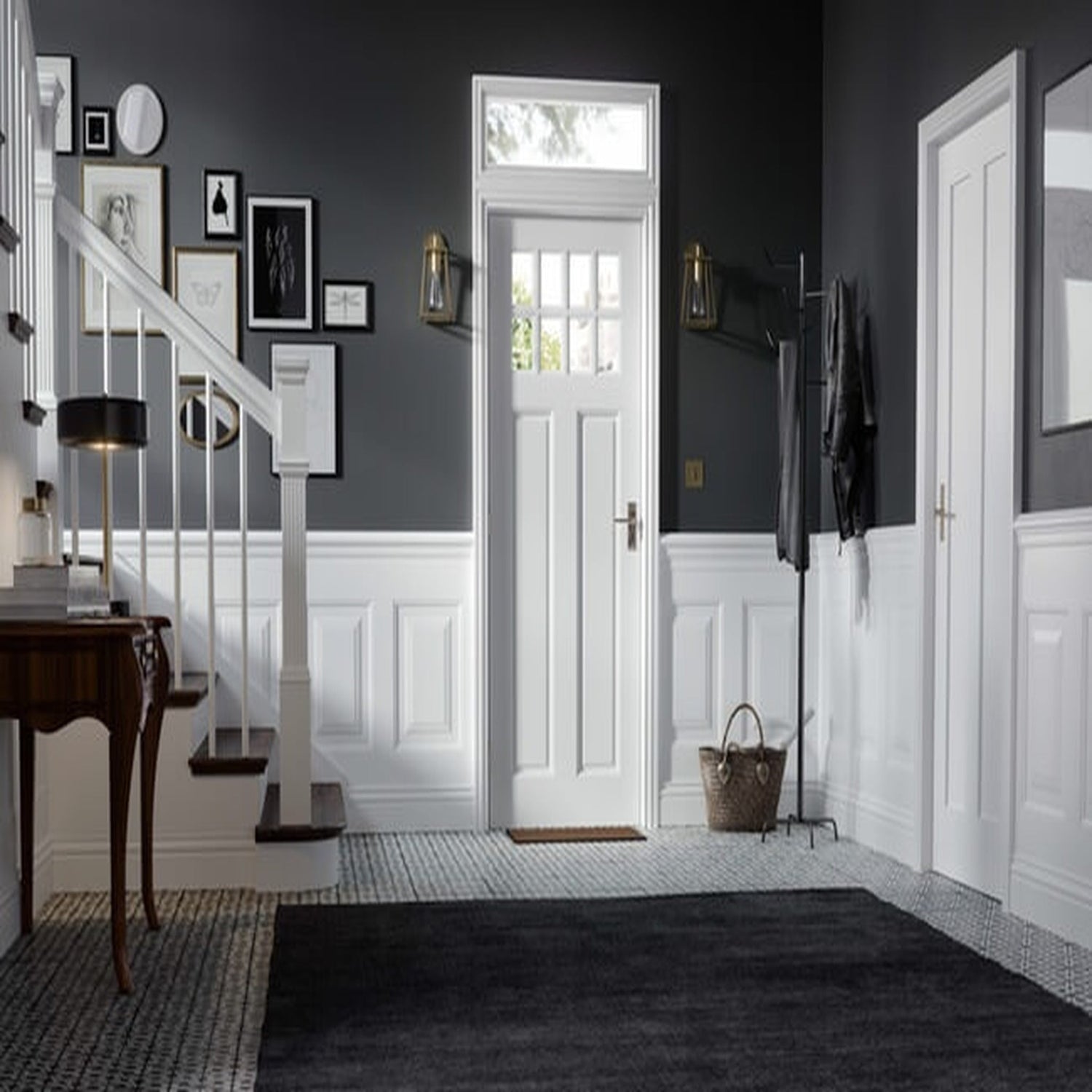 Chigwell Clear Glazed Hardwood External Door - Lifestyle Image 1