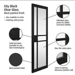 City Black Clear Glass Internal Door - Lifestyle Image 1