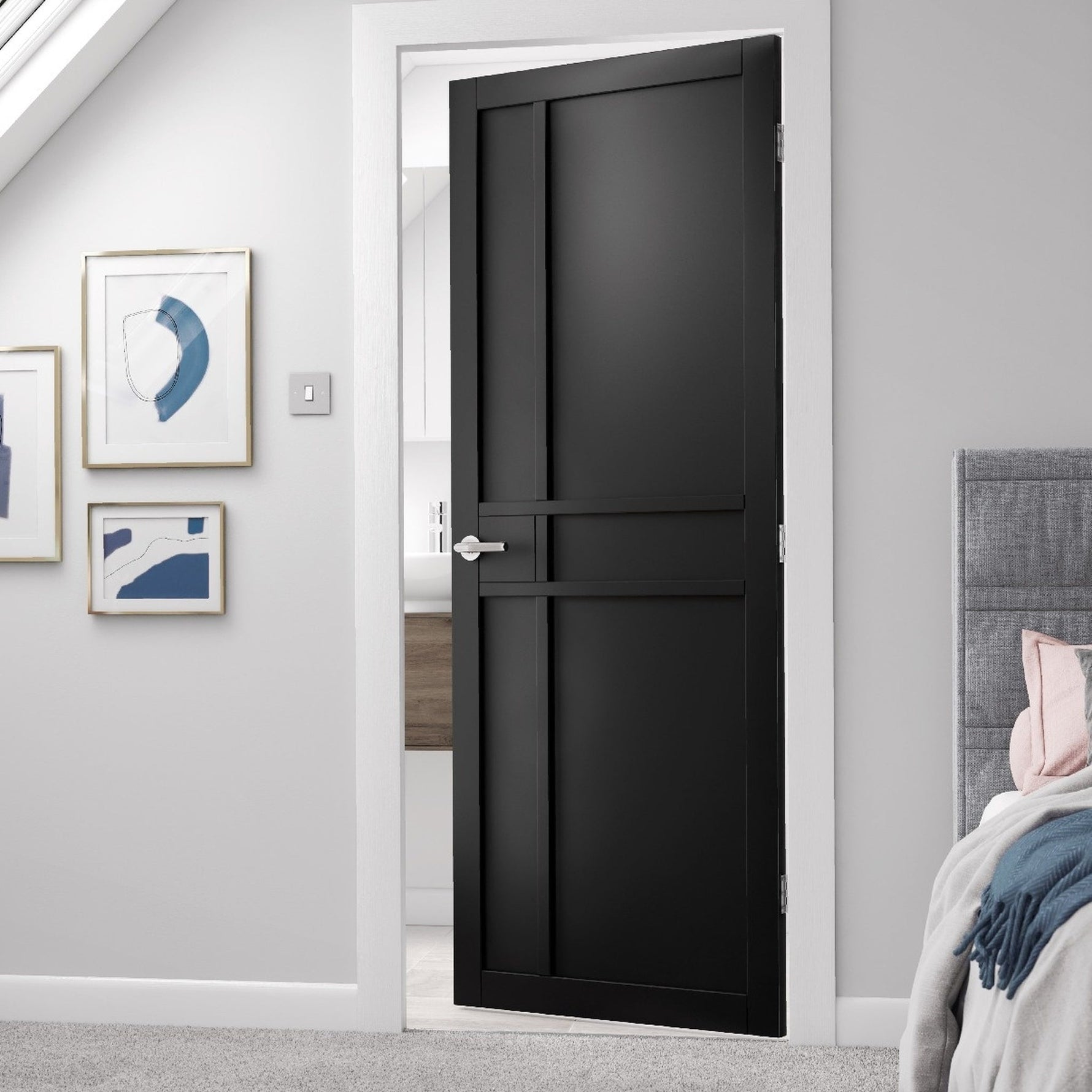 City Black Prefinished Internal Door - Lifestyle Image 3