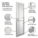 City White Clear Glass Internal Door - Lifestyle Image 2