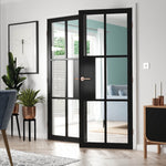Civic Black Clear glazed Internal Door - Lifestyle Image 3