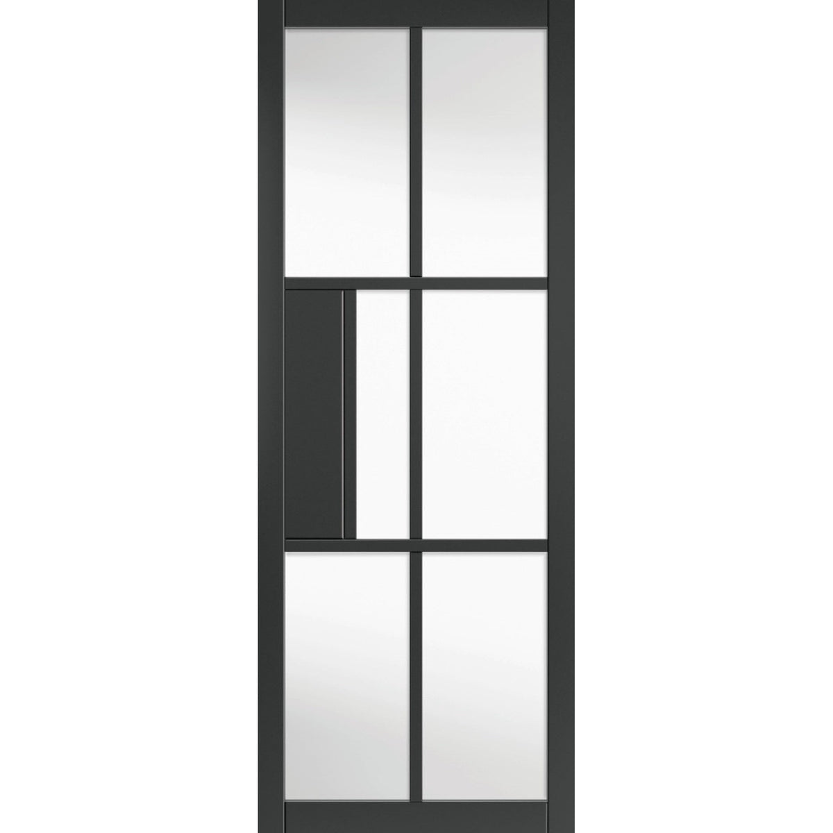 Civic Black Clear glazed Internal Door - Main Product Image