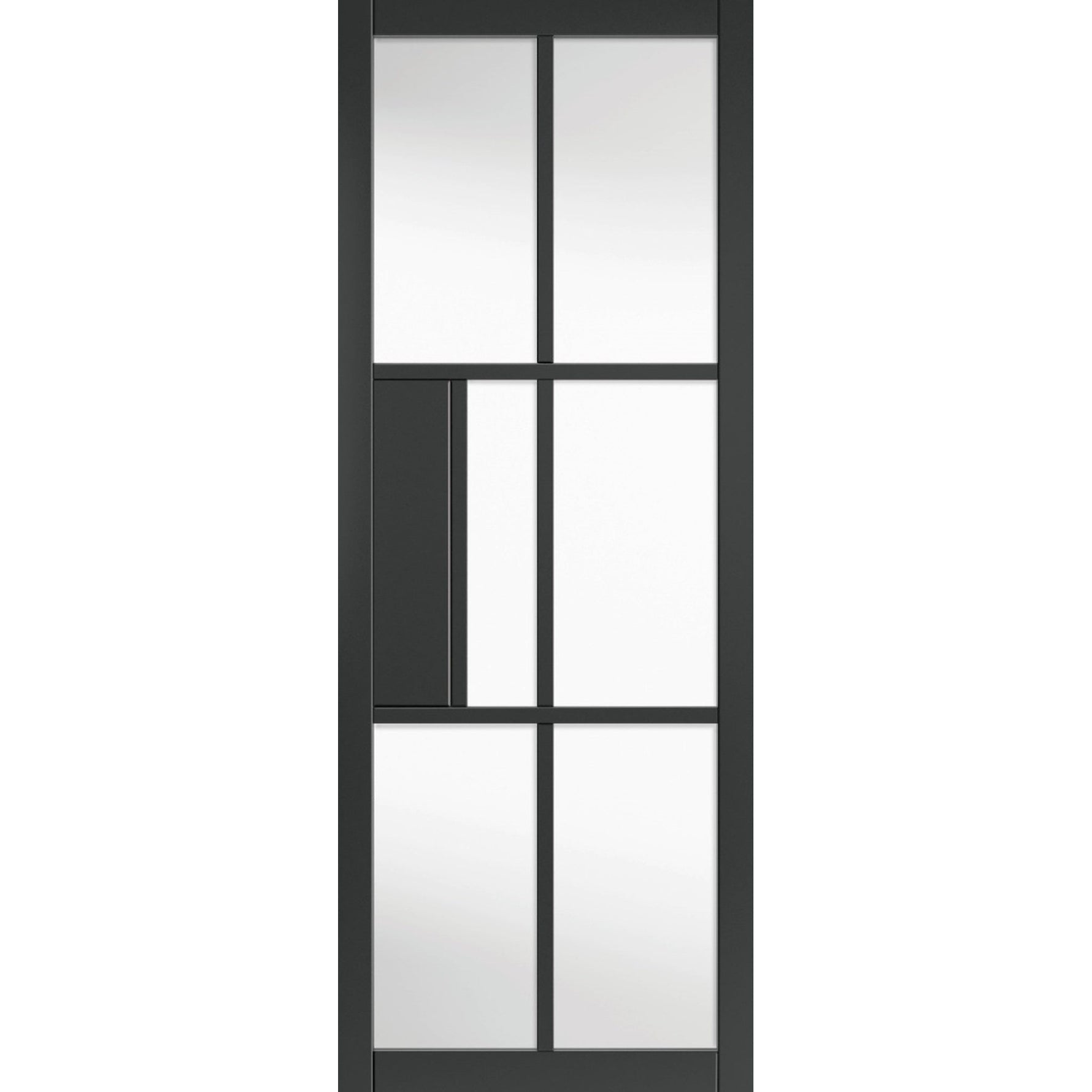 Civic Black Clear glazed Internal Door - Main Product Image