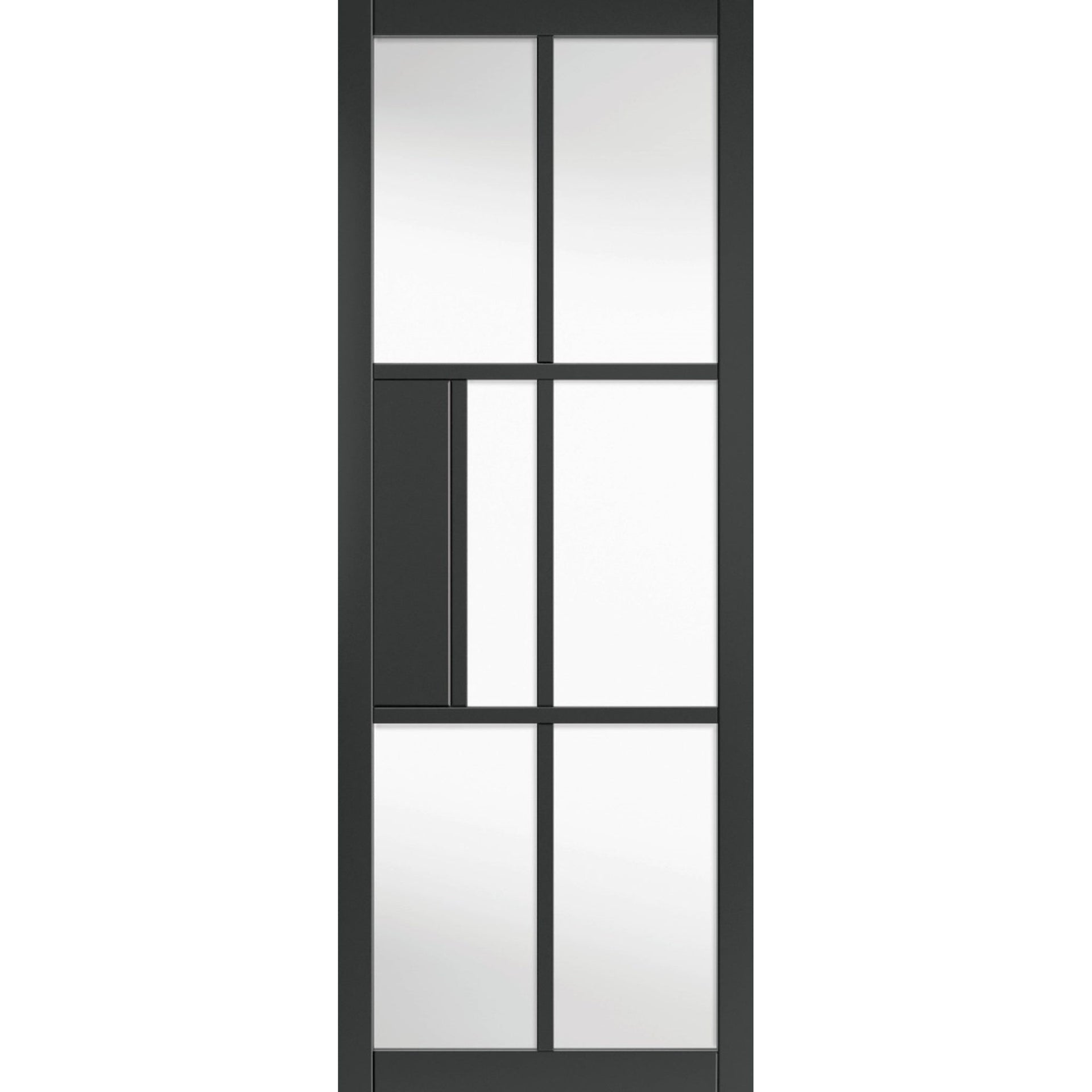 Civic Black Clear glazed Internal Door - Main Product Image