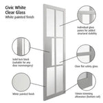 Civic White Clear glazed Internal Door - Lifestyle Image 2