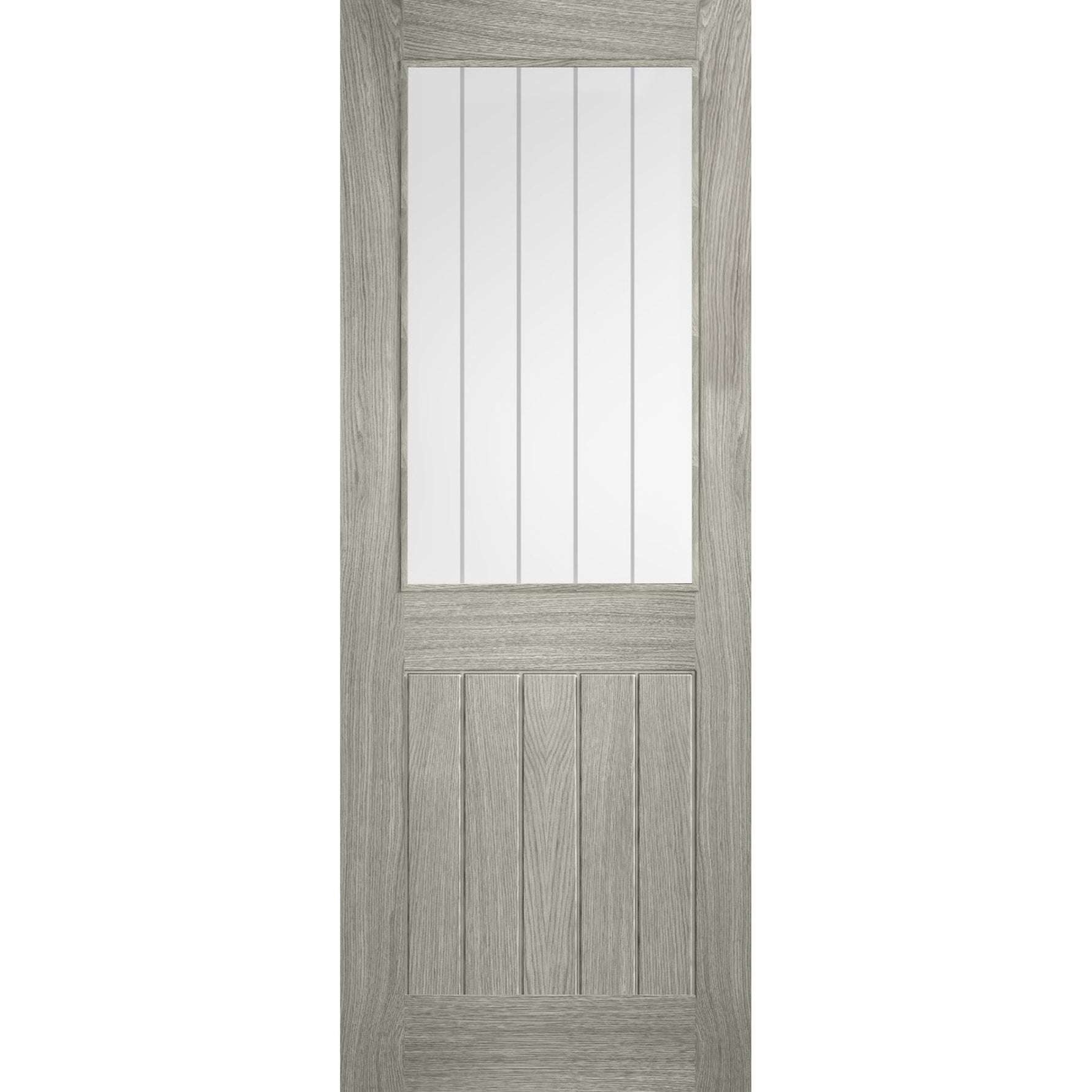 Cottage Light Grey Prefinished Laminate Glazed Door - Main Product Image