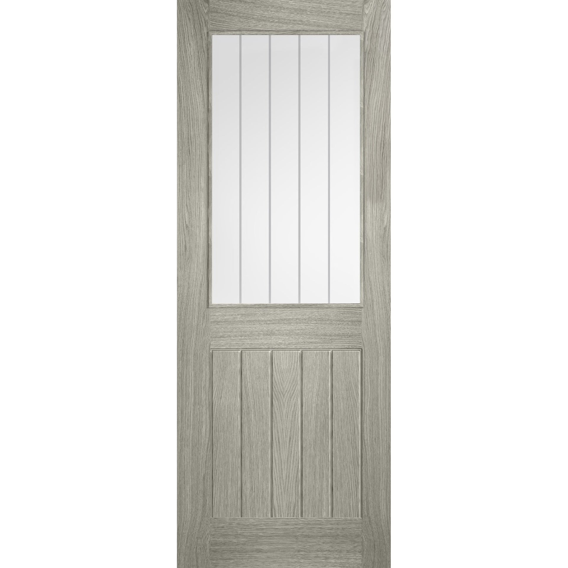 Cottage Light Grey Prefinished Laminate Glazed Door - Main Product Image
