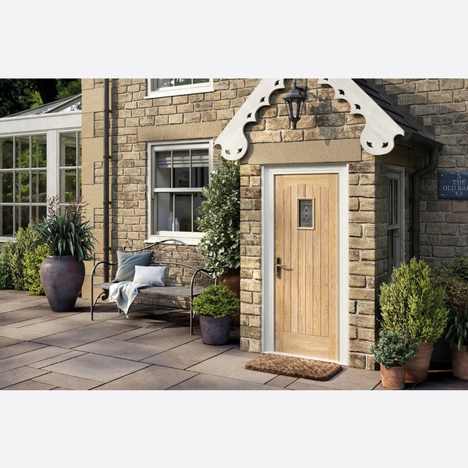 Cottage Oak Glazed External Door - Lifestyle Image 1