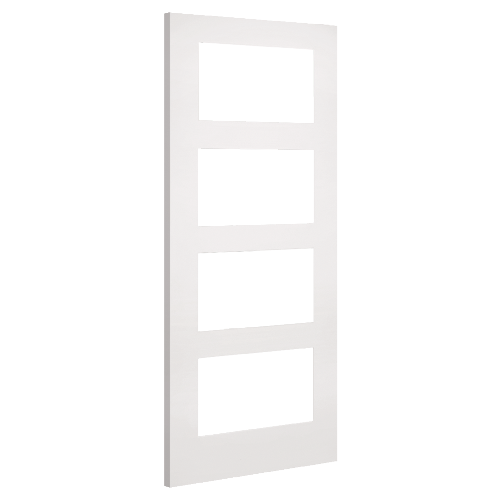 coventry white primed clear glazed angled door