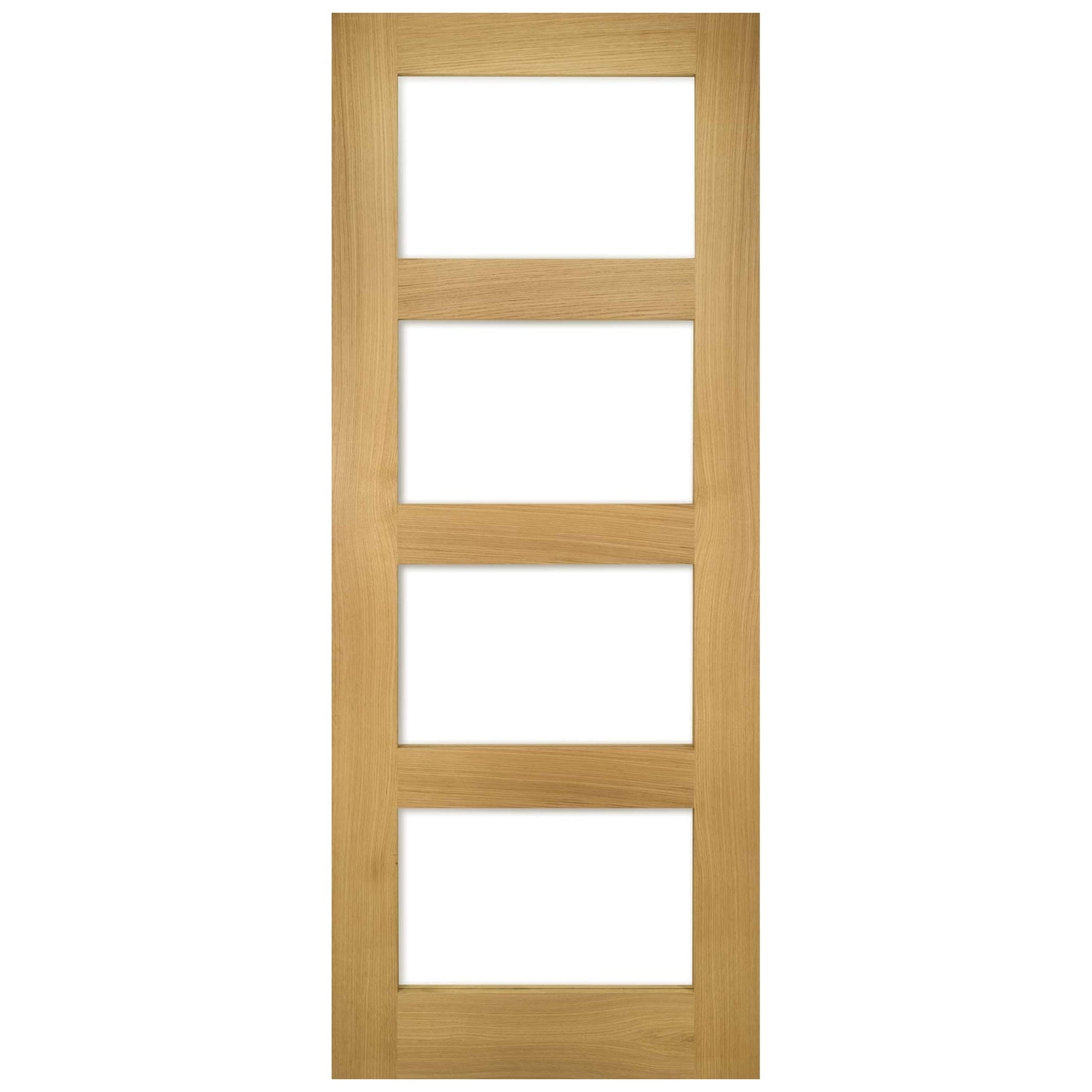 Coventry Four Panel Glazed Shaker Prefinished Clear Glass - Main Product Image