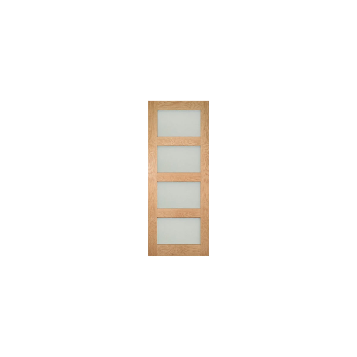 Coventry Four Panel Glazed Shaker Prefinished Obscured Glass - Main Product Image