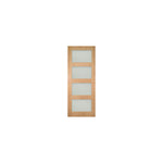Coventry Four Panel Glazed Shaker Prefinished Obscured Glass - Main Product Image