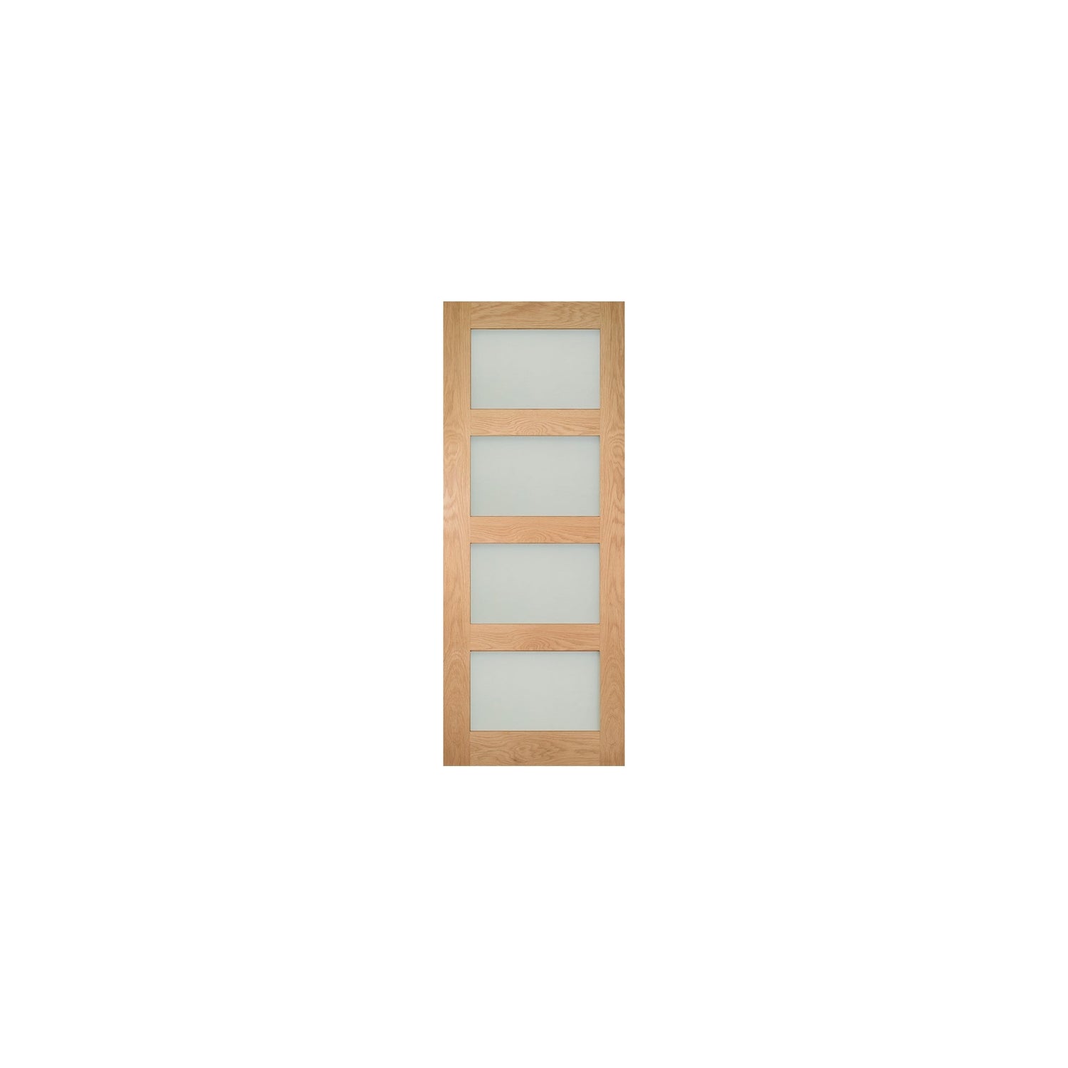 Coventry Four Panel Glazed Shaker Prefinished Obscured Glass - Main Product Image