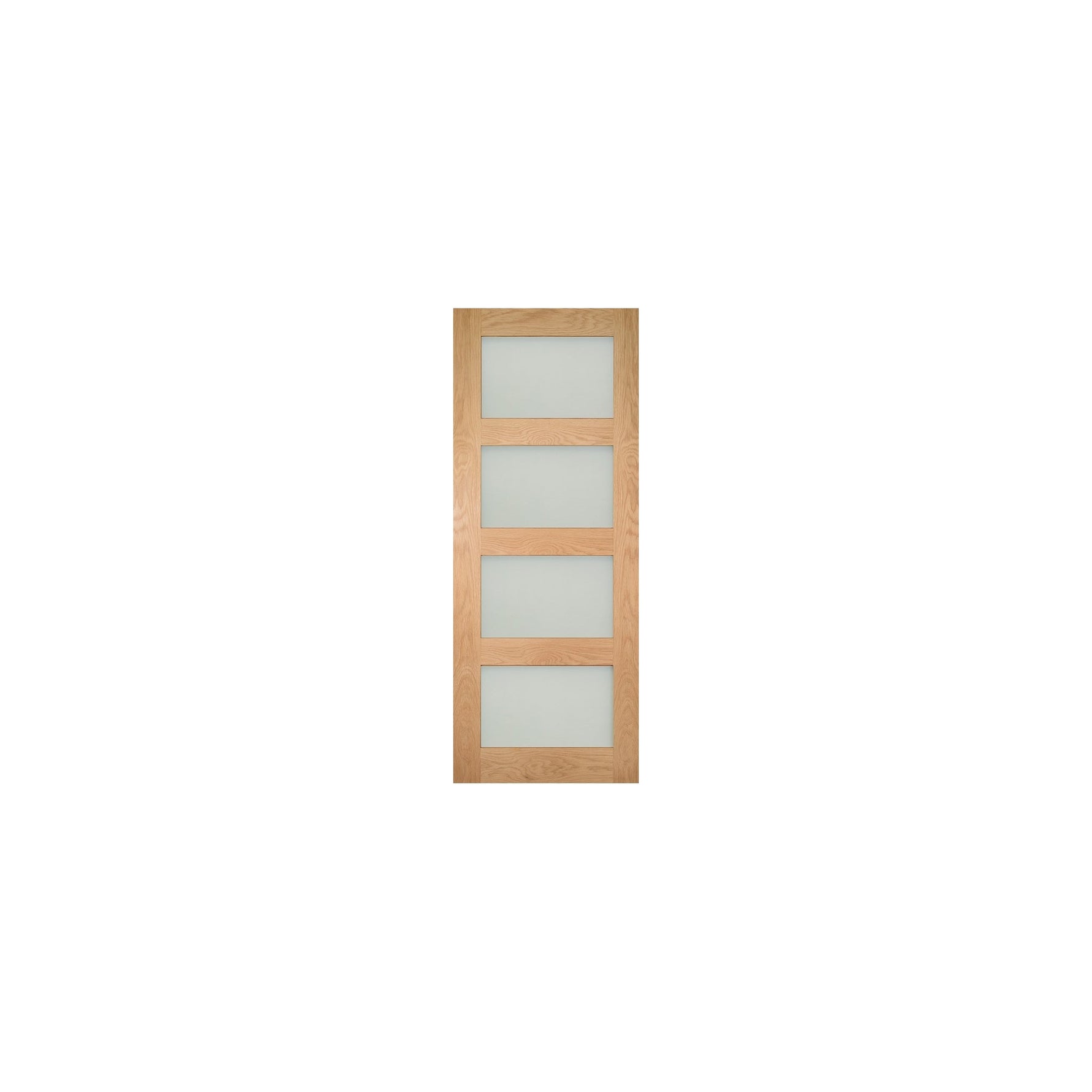 Coventry Four Panel Glazed Shaker Prefinished Obscured Glass - Main Product Image