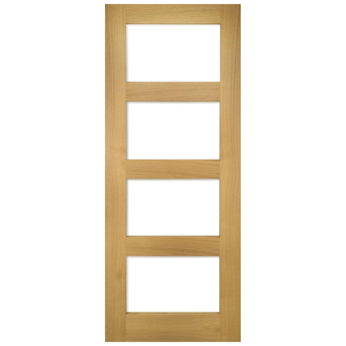 Coventry Four Panel Glazed Shaker Style Door Clear Glass - Main Product Image