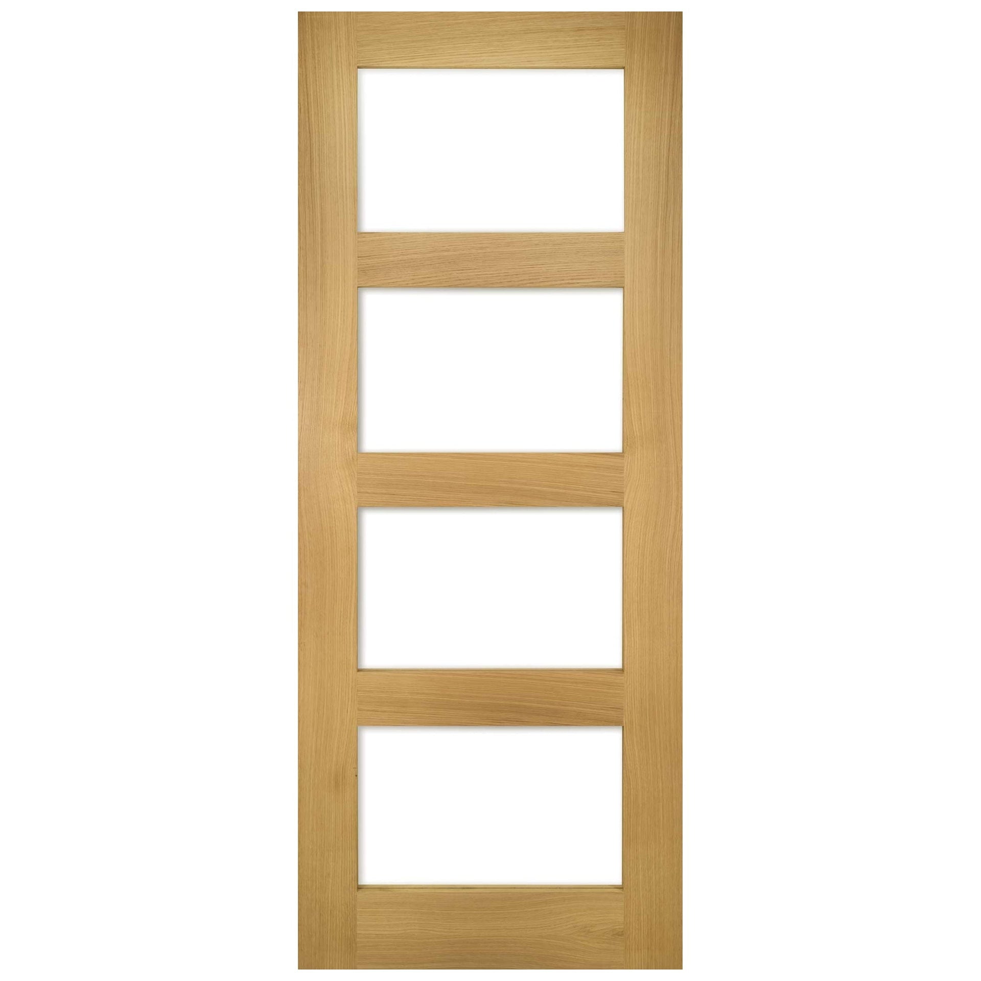 Coventry Four Panel Glazed Shaker Style Door Clear Glass - Main Product Image