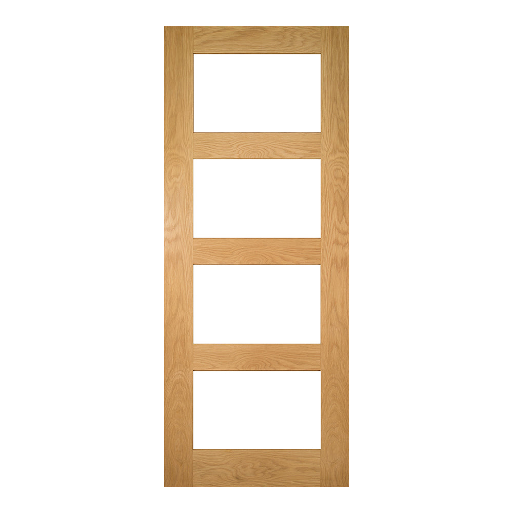Coventry Clear Glazed Prefinished Oak Internal Door Fold Kit