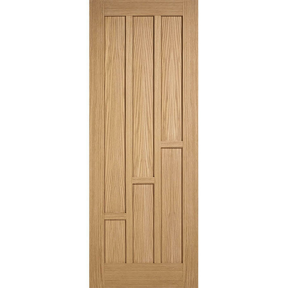 Product Coventry prefinished oak six-panel internal door