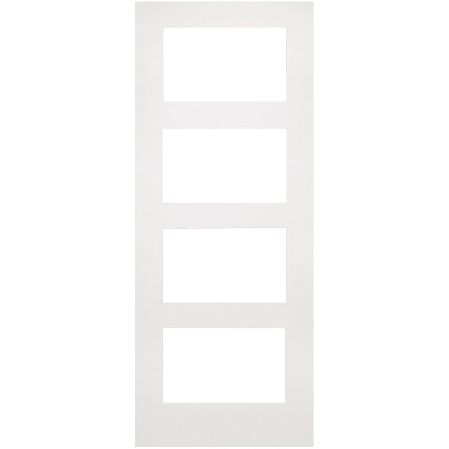 Product white primed Coventry clear glazed internal door with six panels