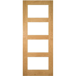 Coventry Unfinished Oak Glazed FD30 Fire Door - Main Product Image