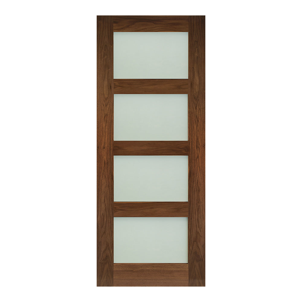 Coventry Obscured Glazed Walnut Internal Door Fold Kit